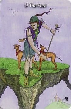 The Fool card from the Hezicos Tarot deck
