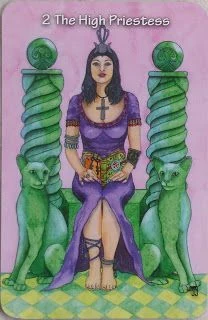 The High Priestess card from the Hezicos Tarot deck