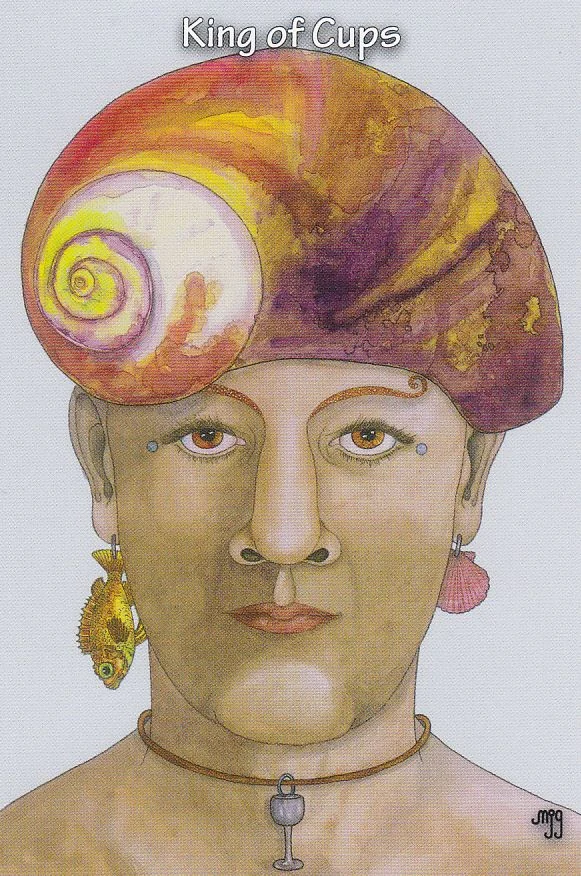 King of Cups card from the Hezicos Tarot deck