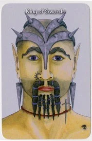 King of Swords card from the Hezicos Tarot deck
