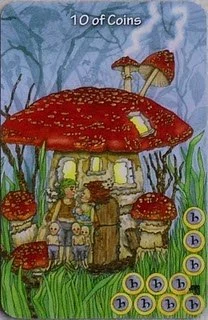 Ten of Coins card from the Hezicos Tarot deck