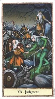 XX - Judgment - Hobbit Tarot - Tarot Deck by Peter Pracownik & Terry Donaldson