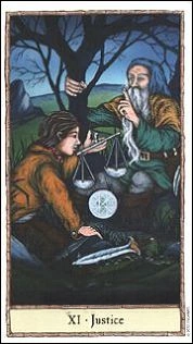 XI - Justice - Hobbit Tarot - Tarot Deck by Peter Pracownik & Terry Donaldson