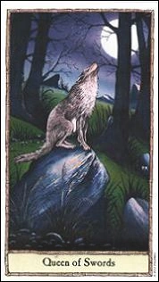 Queen of Swords - Hobbit Tarot - Tarot Deck by Peter Pracownik & Terry Donaldson