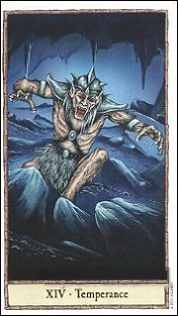 XIV - Temperance - Hobbit Tarot - Tarot Deck by Peter Pracownik & Terry Donaldson
