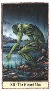 XII - The Hanged Man - Hobbit Tarot - Tarot Deck by Peter Pracownik & Terry Donaldson