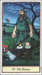 IX - The Hermit card from the Hobbit Tarot deck