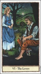 VI - The Lovers - Hobbit Tarot - Tarot Deck by Peter Pracownik & Terry Donaldson