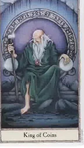 Hobbit Tarot Review (72 Hobbit Tarot Cards Revealed) 10 King of Coins card from the Hobbit Tarot deck gallery