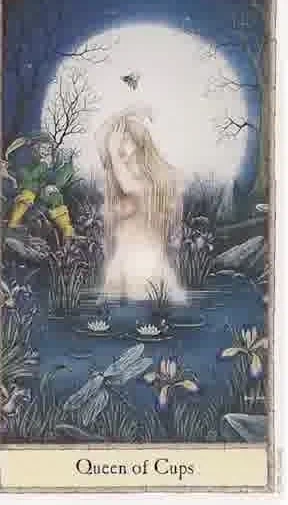 Hobbit Tarot Review (72 Hobbit Tarot Cards Revealed) 8 Queen of Cups card from the Hobbit Tarot deck gallery