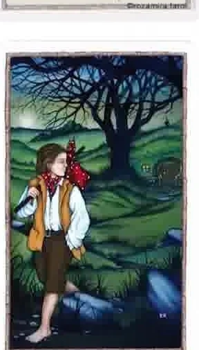 Hobbit Tarot Review (72 Hobbit Tarot Cards Revealed) 1 0 - The Fool card from the Hobbit Tarot deck gallery