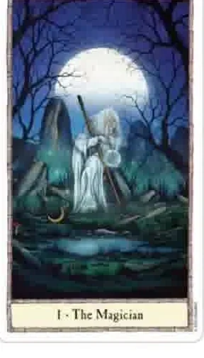 Hobbit Tarot Review (72 Hobbit Tarot Cards Revealed) 3 I - The Magician card from the Hobbit Tarot deck gallery