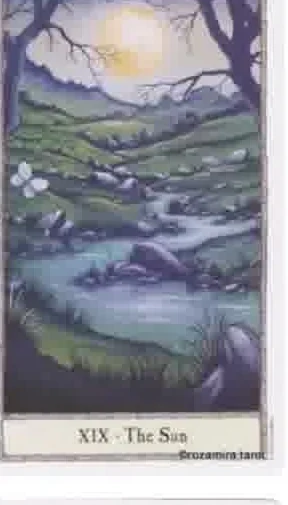 Hobbit Tarot Review (72 Hobbit Tarot Cards Revealed) 5 XIX - The Sun card from the Hobbit Tarot deck gallery