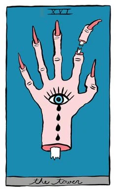 The Tower card from the Holly Simple Tarot deck