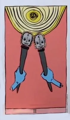 The Hanged Man card from the Holly Simple Tarot deck
