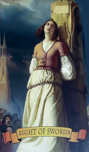 Eight of Swords from the Holy Card Tarot gallery