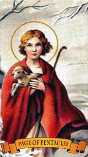 Page of Pentacles from the Holy Card Tarot gallery