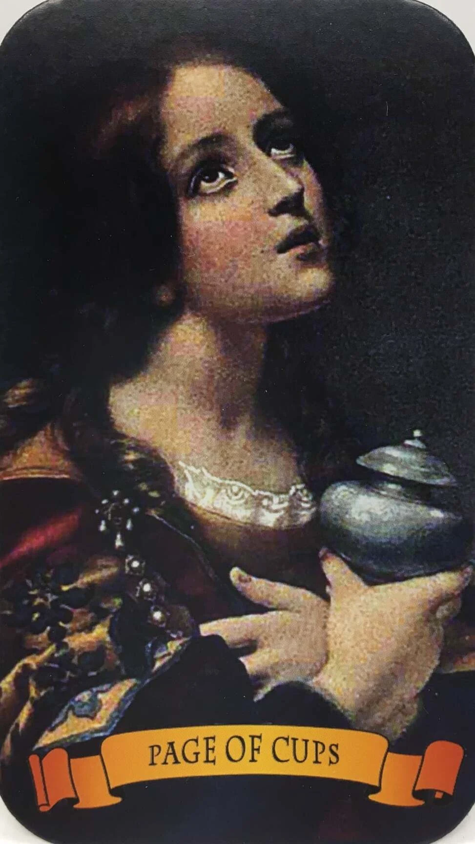 Page of Cups card from the Holy Card Tarot deck