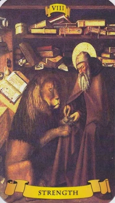 Strength from the Holy Card Tarot gallery