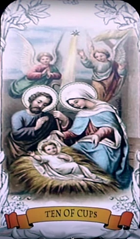 Ten of Cups from the Holy Card Tarot gallery