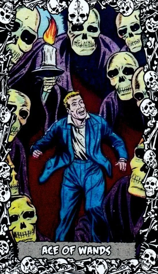 The Horror Comic Tarot Review 7 Ace of Wands from The Horror Comic Tarot review gallery