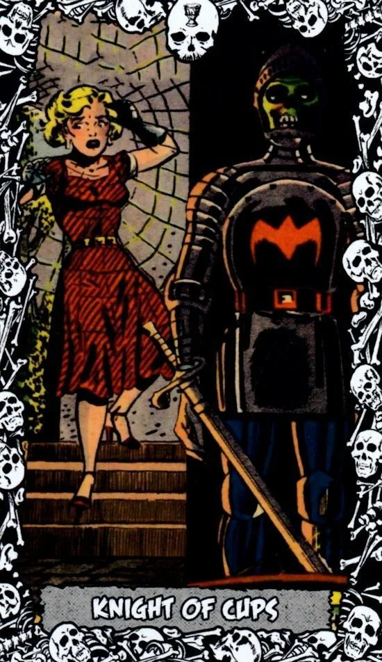 Knight of Cups card from the The Horror Comic Tarot deck