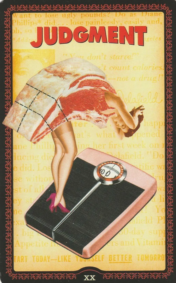 Judgment card from the Housewives Tarot deck
