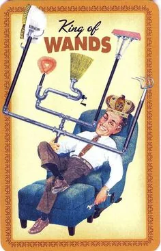 King of Wands card from the Housewives Tarot deck