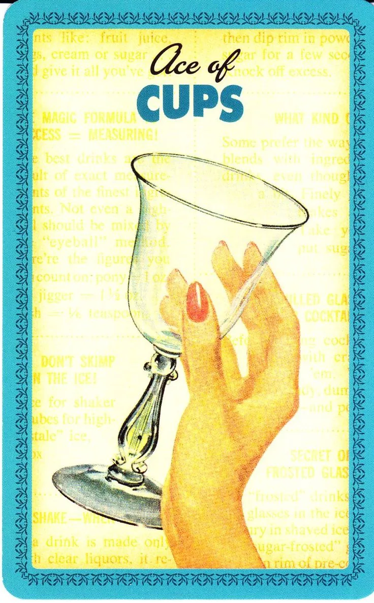 Ace of Cups card from the Housewives Tarot deck