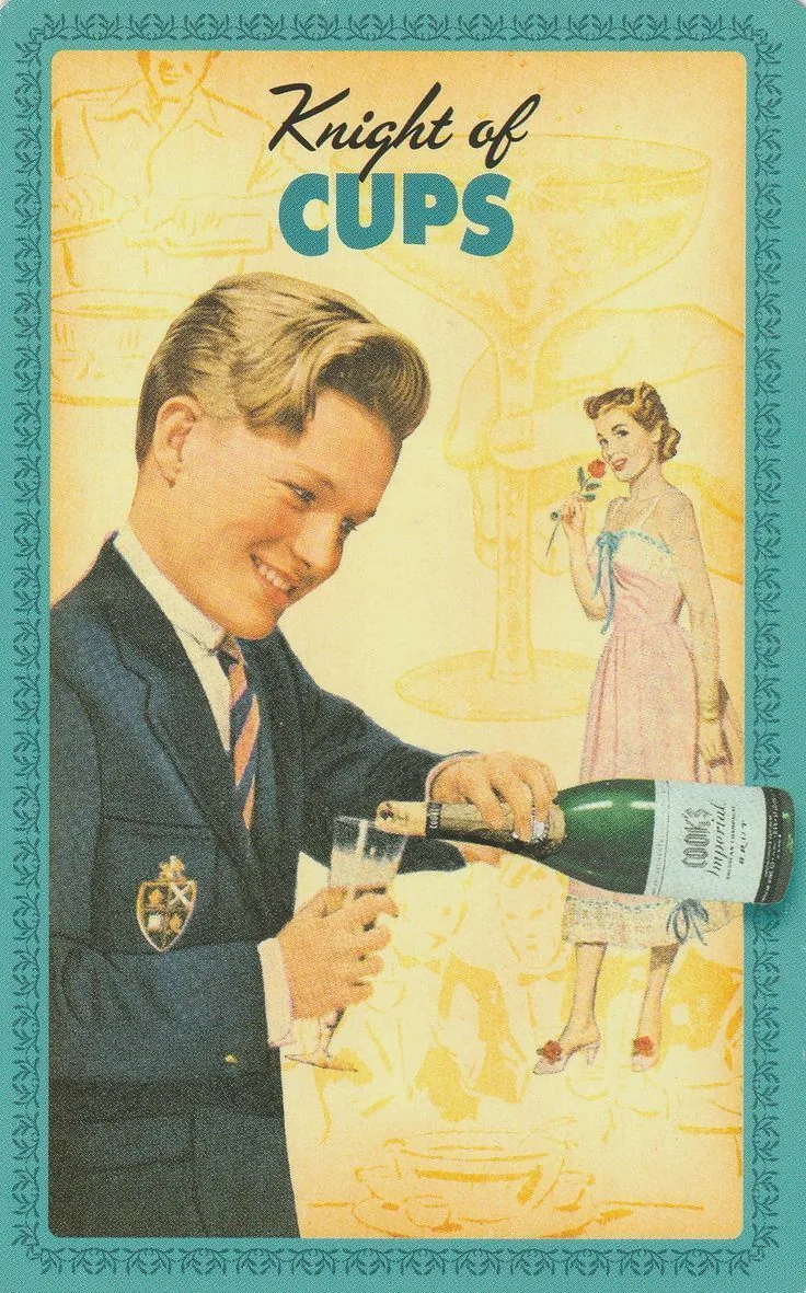 Knight of Cups card from the Housewives Tarot deck