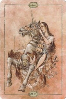 Ace of Swords card from the Hush Tarot deck