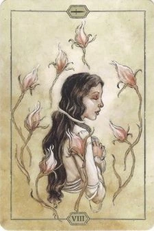 Eight of Swords from the Hush Tarot deck