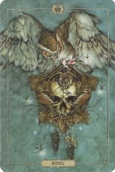 King of Pentacles from the Hush Tarot deck
