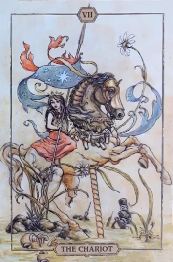 The Chariot card from the Hush Tarot deck