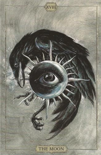 The Moon card from the Hush Tarot deck