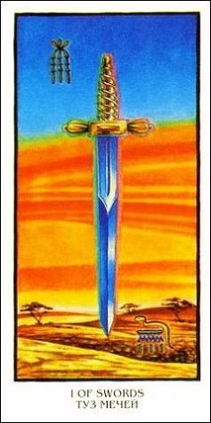 Ace of Swords - Ibis Tarot - Josef Machynka - Tarot Deck Card