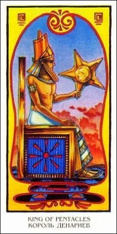King of Pentacles - Ibis Tarot - Josef Machynka - Tarot Deck Card