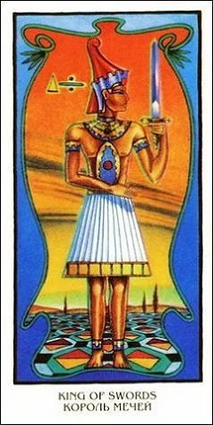 King of Swords - Ibis Tarot - Josef Machynka - Tarot Deck Card