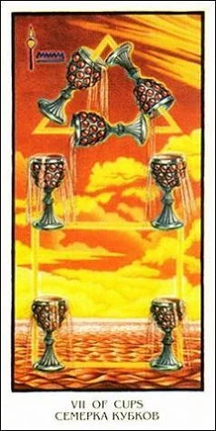 Seven of Cups - Ibis Tarot - Josef Machynka - Tarot Deck Card