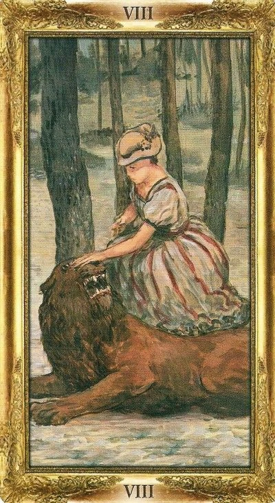 Strength - Impressionist Tarot - Tarot Deck by Corrine Kenner, Artwork by Arturo Picca