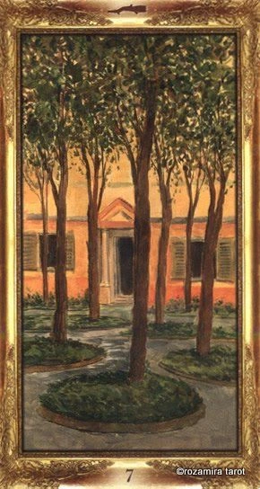 Seven of Wands - Impressionist Tarot - Tarot Deck by Corrine Kenner, Artwork by Arturo Picca