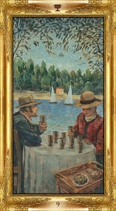 Nine of Cups - Impressionist Tarot - Tarot Deck by Corrine Kenner, Artwork by Arturo Picca