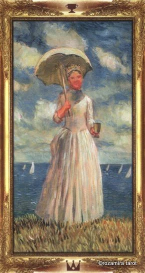 Queen of Cups - Impressionist Tarot - Tarot Deck by Corrine Kenner, Artwork by Arturo Picca