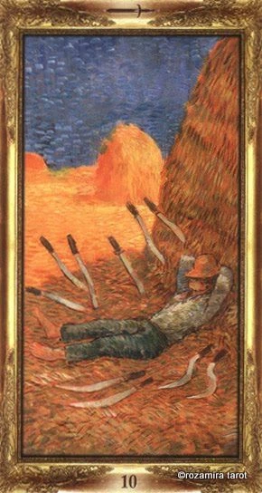 Ten of Swords - Impressionist Tarot - Tarot Deck by Corrine Kenner, Artwork by Arturo Picca
