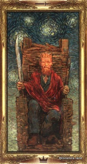 King of Swords - Impressionist Tarot - Tarot Deck by Corrine Kenner, Artwork by Arturo Picca