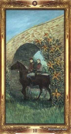 Ten of Pentacles - Impressionist Tarot - Tarot Deck by Corrine Kenner, Artwork by Arturo Picca