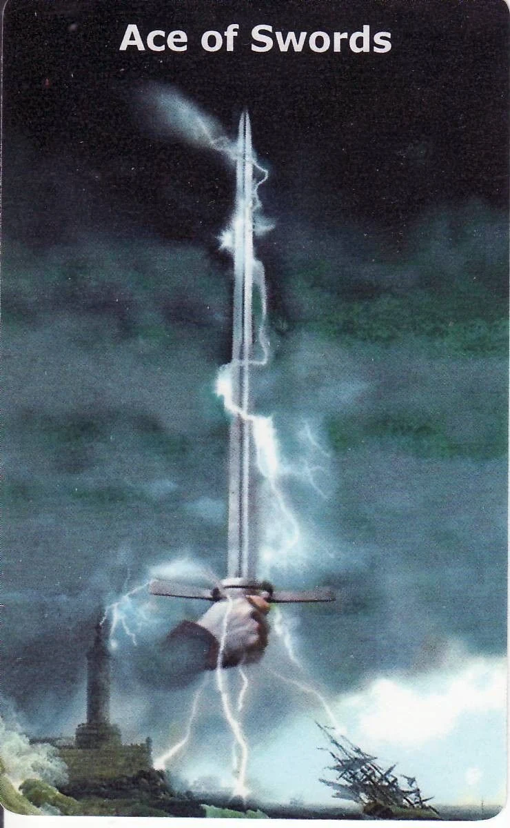 Ace of Swords card from the Infinite Visions Tarot deck