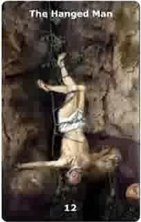 The Hanged Man card from the Infinite Visions Tarot deck