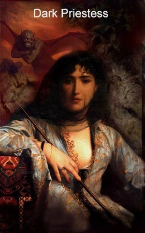 Dark Priestess card from the Infinite Visions Tarot deck