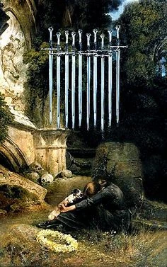 Ten of Swords card from the Infinite Visions Tarot deck